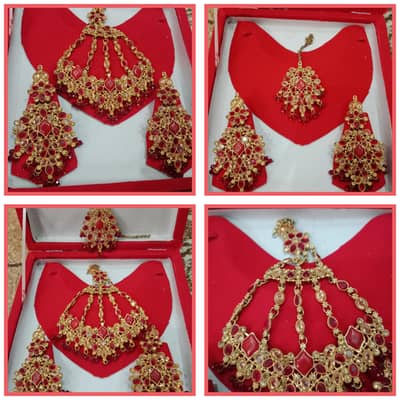 Bridal jewellry 1 time used(with free delivery 