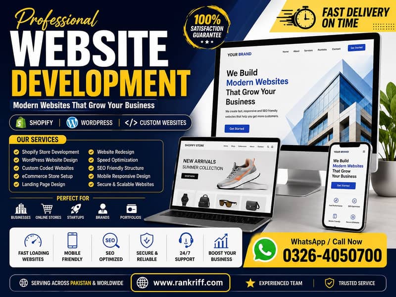 Website Development Services | shopify , Wordpress & ecommerce store 0