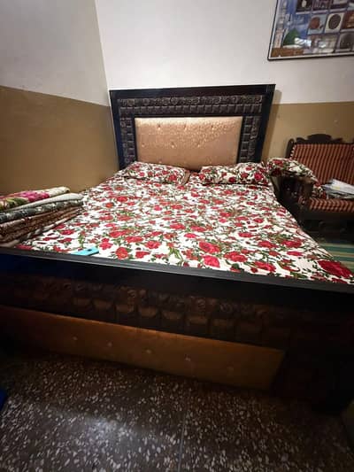 double bed with mattress