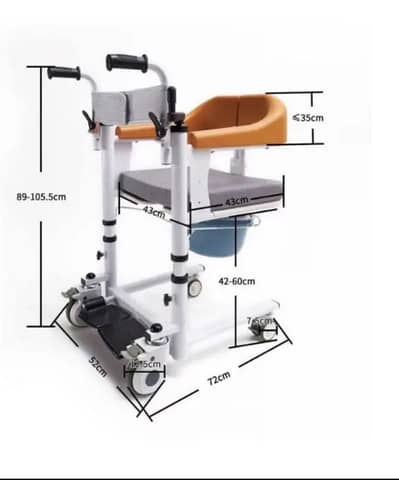 Hydraulic patient transfer chair