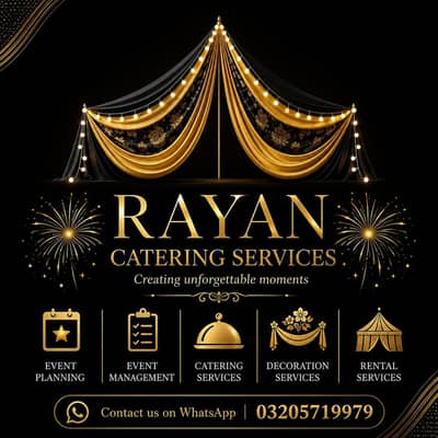 Make your events rememberable with Rayan Catering Book Now