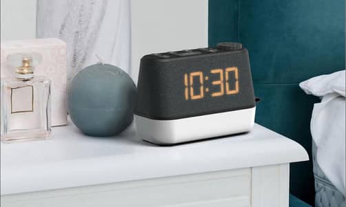ibox mini table clock night lamp and rain sounds mobile charging dock