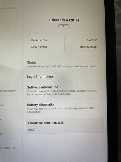 Samsung galaxy Tab A (2016)
