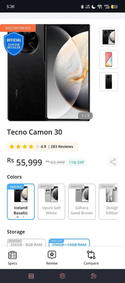 Tecno camon 30