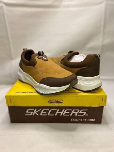 argent sale Men's Mustard Skechers EVA Casual Slip-On Shoes