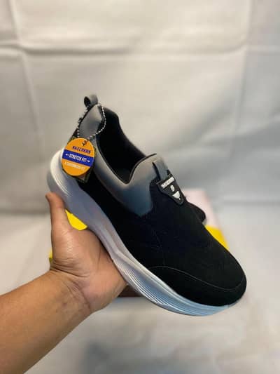 Men's Black Skechers Stretch Fit EVA Casual Shoes - Brand New