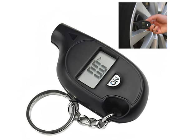 Keychain LCD Digital Screen Tire Pressure Gauge Universal LCD Display Digital Tyre Pressure Gauge for Car Truck Bike
