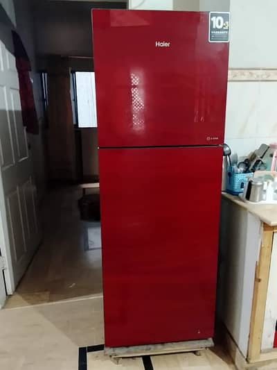 Haier E-Star Glass Door Refrigerator 12 CFT For Sale All OK Condition.