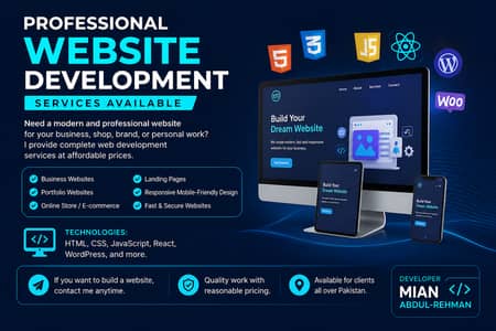 Professional Website Development Services Available