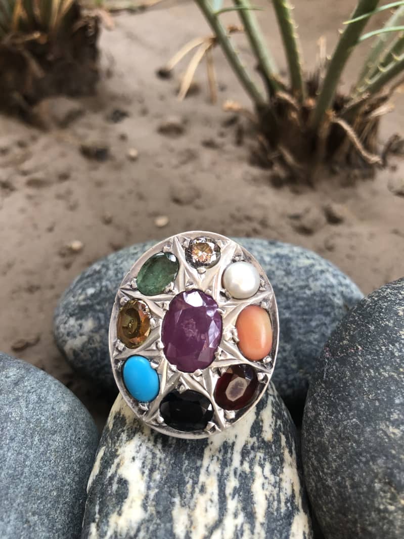 Antique silver ring 0