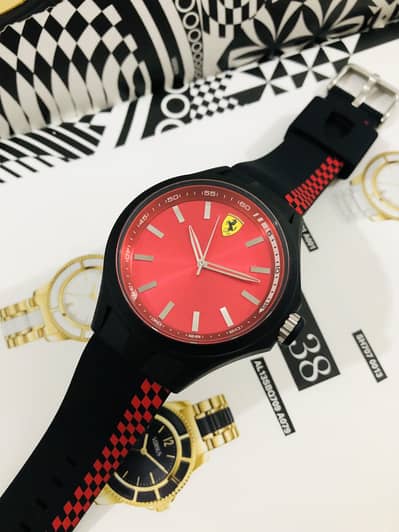 FERRARI-ORIGINAL-SPORTS-NEW WATCH-SEIKO CITIZEN CASIO ARMANI FOSSIL