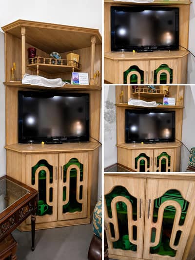 wooden corner storage organizer