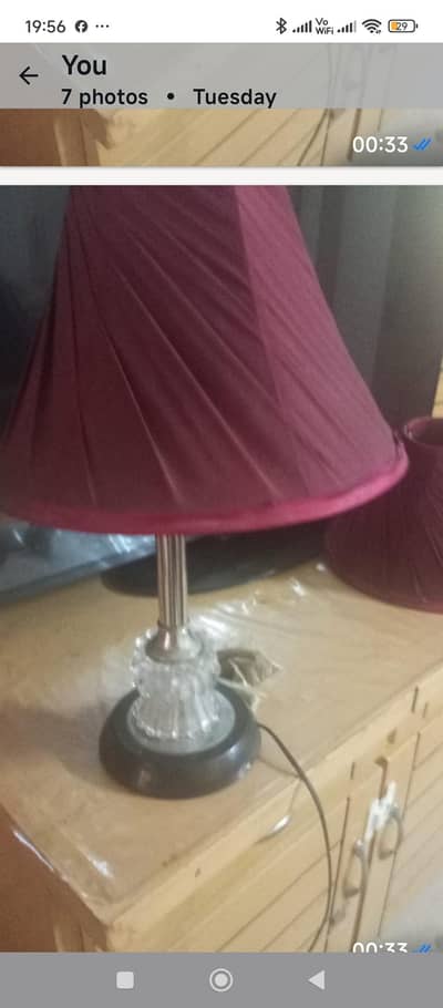 Table lamp. . . KY Three pair. hain different colour ma