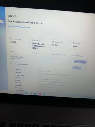 Toshiba laptop core i5 4 generation 8gb ram ddr3 128 gbSSD 15.6 screen