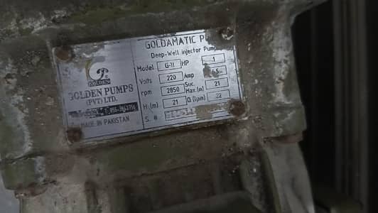 Motor pump double empeller golden company