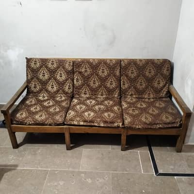 Wooden 5 Seater Sofa