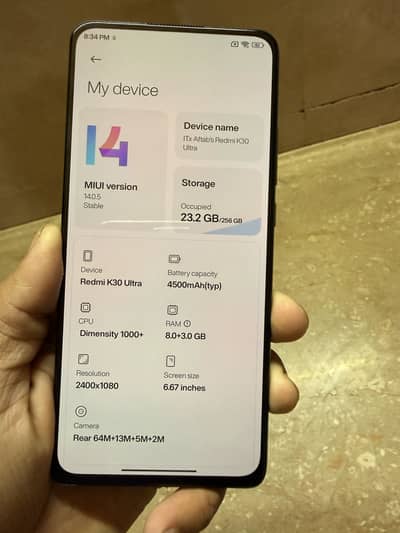 Redmi k30 ultra 8/256