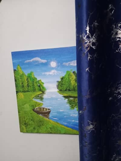 Nature Lake Reflection Painting