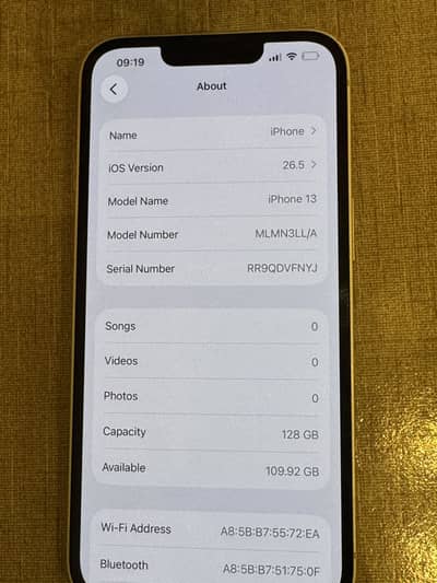I phone 13 PTA APPROVED 128gb 92% health