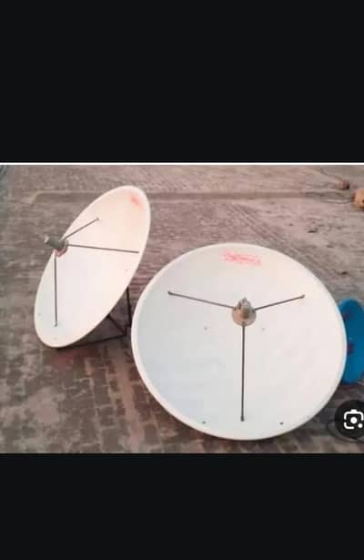 Dish antenna with receiver and lmbs