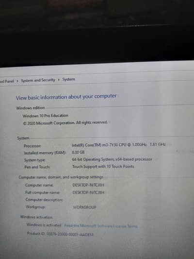 Urgent Sale Haier Laptop i3 7th Generation, 8 GB Ram, 1000 GB Hardis
