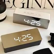 LED Mirror Alarm Clock - Digital Display | USB Rechargeable
