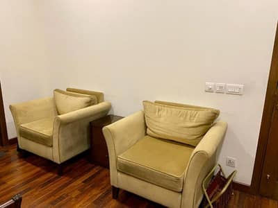Modern Sofa Set +  Molty Ortho Mattress King Size