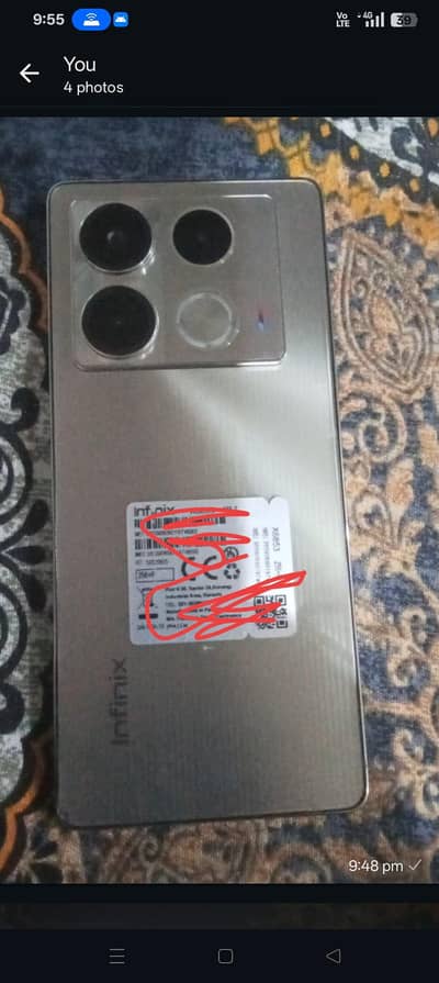 infinex note 40 8+8 gb 256gb