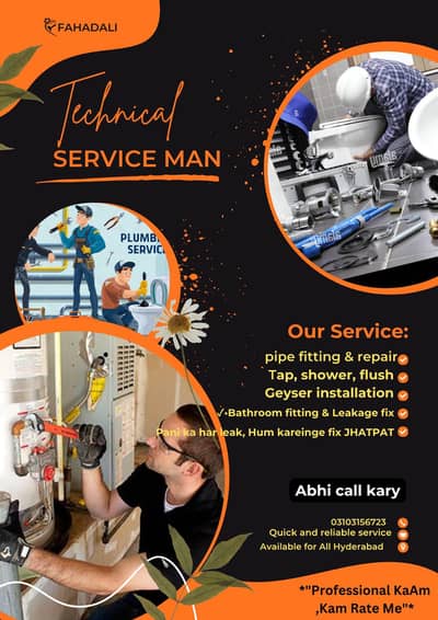Electrician and plumber