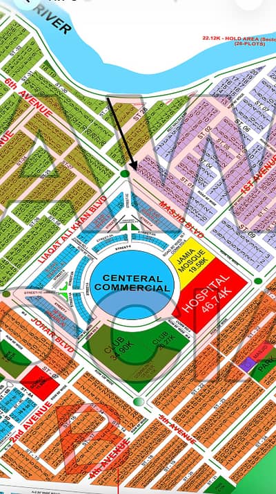Prime location Double Boulevard Corner Plot sector C DHA Phase 5 Islamabad for sale