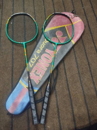 Badminton Rackets Pair (2 Rackets + Bag) | Like New Condition