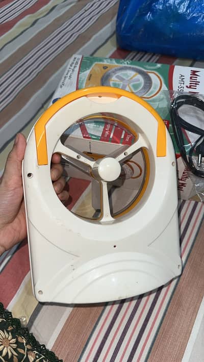 Rechargeable fan and light