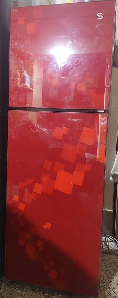 PEL Desire Series Double Door Glass Finish Fridge