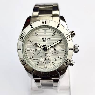 Tossit chronograph stainless steel silver dial