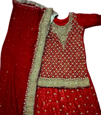 Red Bridal Lehenga Dress for sale