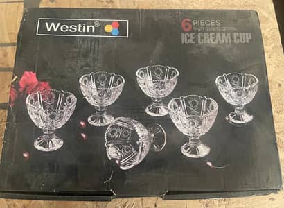 Glass ice cream cups