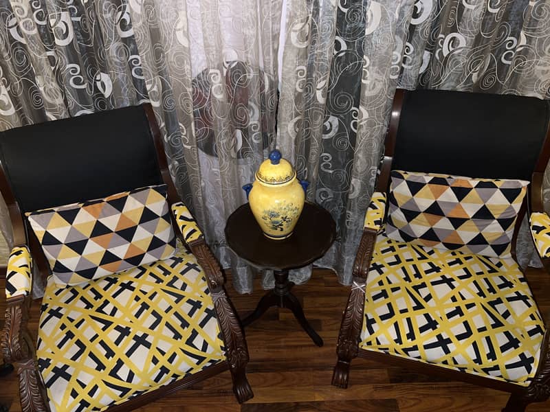 Solid Wood 2 chairs 1