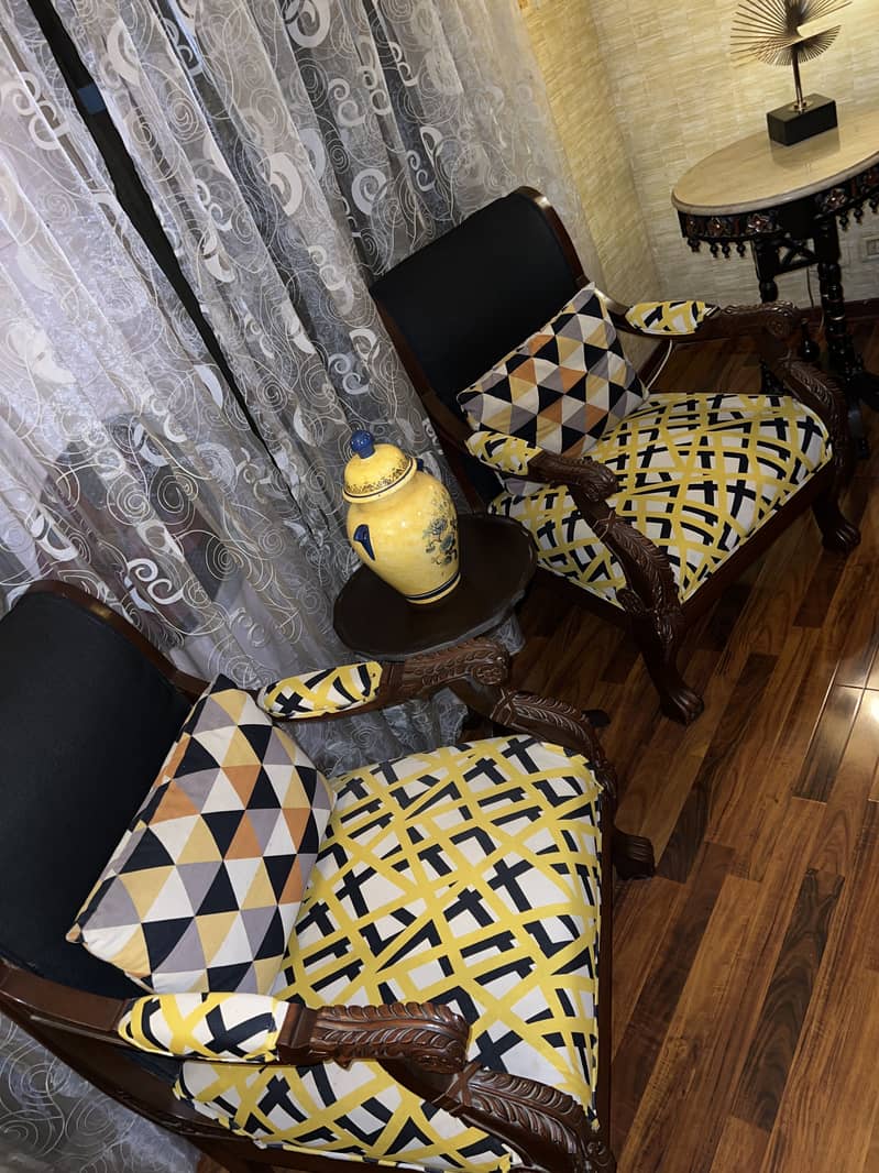 Solid Wood 2 chairs 2