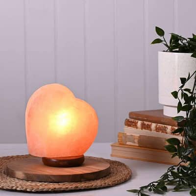 Heart Shape Himalayan Salt Lamp with Color Changing Lights