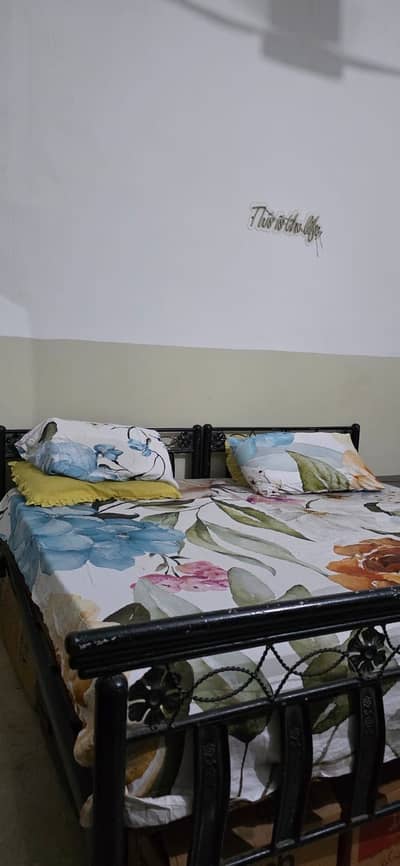 Iron rod beds with mattress available