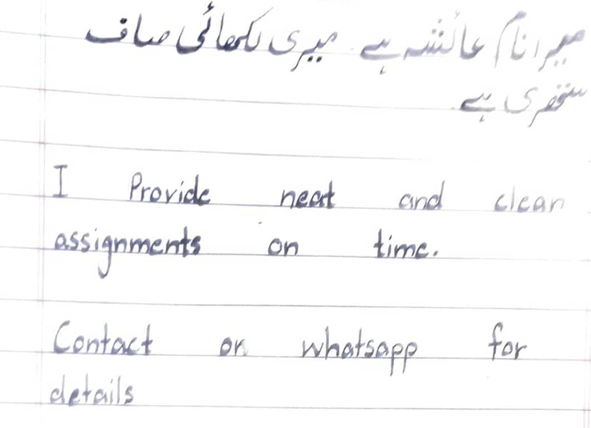 handwritten assignment and notes 0