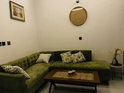 New L shape sofa 7 seater olive green