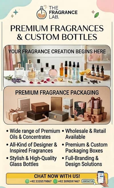 Perfume Fregrence oils, Custom Glass Bottle,& Designer-Inspired Scents
