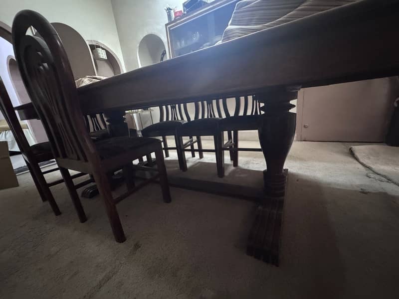 Dining table set with 8 chairs (solid wood) 1