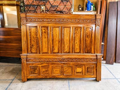 New pure woden shisham king size bed