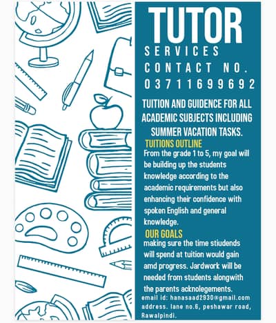 Tuitions from grade 1 to 5. . All subjects including vacation tasks com