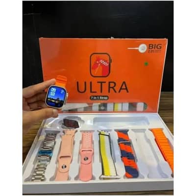 7 in 1 ultra smart watch with 5 straps and Bluetooth 5