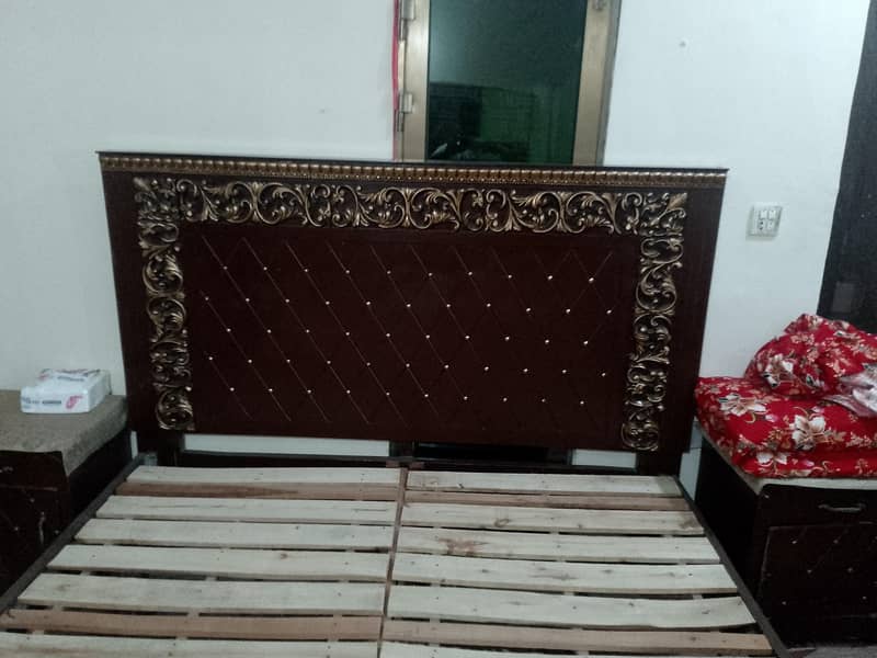 bed with  two side table and  dressing table 0