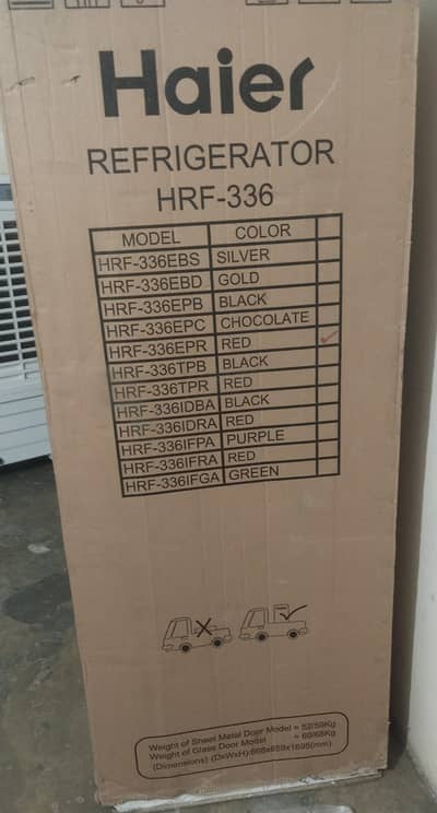 Haier HRF-336EPR 306L Red Fridge – Box Pack Unused – Lahore
