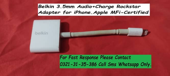 belkin rockstar lightning to 3.5mm audio adapter for iphone ipad